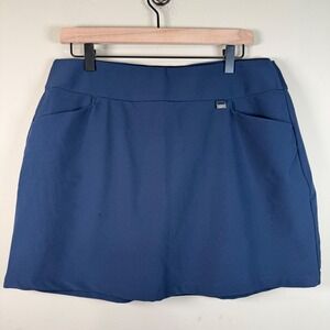 Greg Norman Navy Blue Golf Skirt Skort Lined Shorts Large